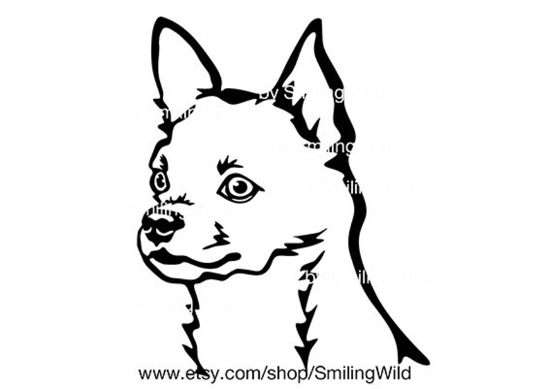 Chihuahua Dog Portrait Head Svg Clipart Cut File Chihuahua Dog - Etsy