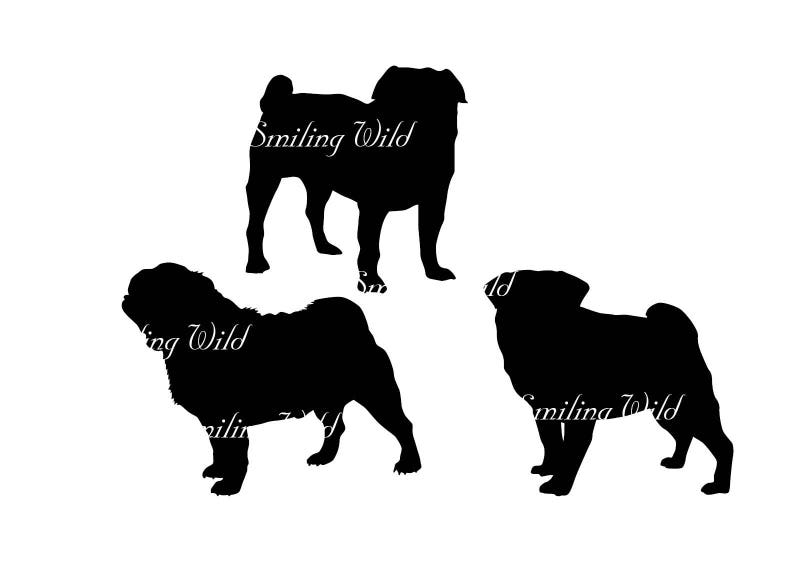 Download Pug dog svg silhouette puppy svg clipart pug Mopshond ...