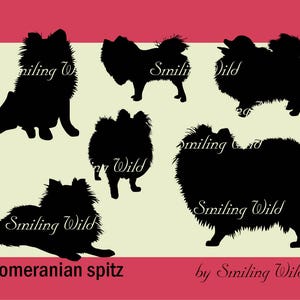 Pomeranian spitz silhouette svg & png bundle clipart dog cutout german spitz vector art - Diy crafts design, laser cutting and Cricut files