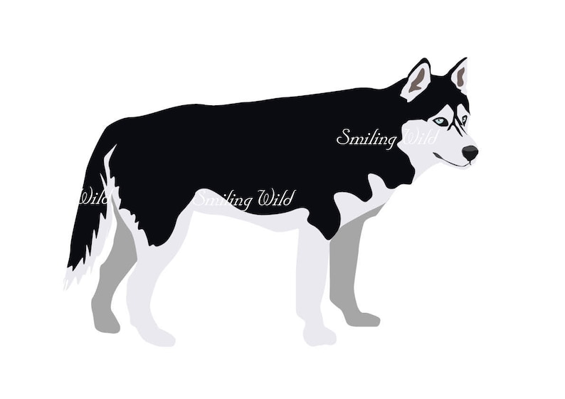 Download Husky silhouette svg clipart dog puppy cutout printable husky | Etsy