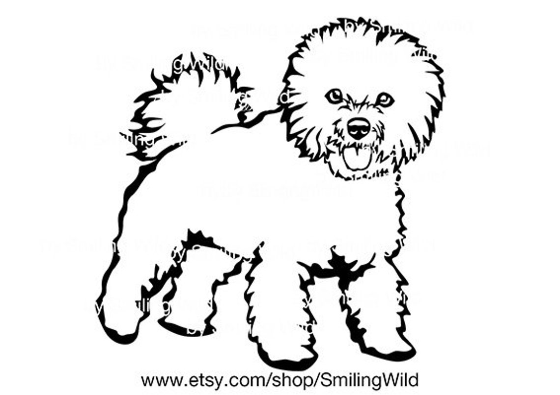 Bichon Frise Svg Clipart Dog Vector Graphic Art Bichon Frise | Etsy