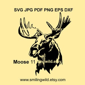 Orignal Clipart SVG PNG DXF - conception graphique vectorielle réaliste d'animaux de la forêt de wapitis - travaux de bricolage, Cricut, découpe laser, téléchargement immédiat