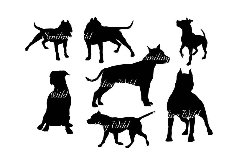 Download Amstaff svg American Staffordshire Terrier svg silhouette ...