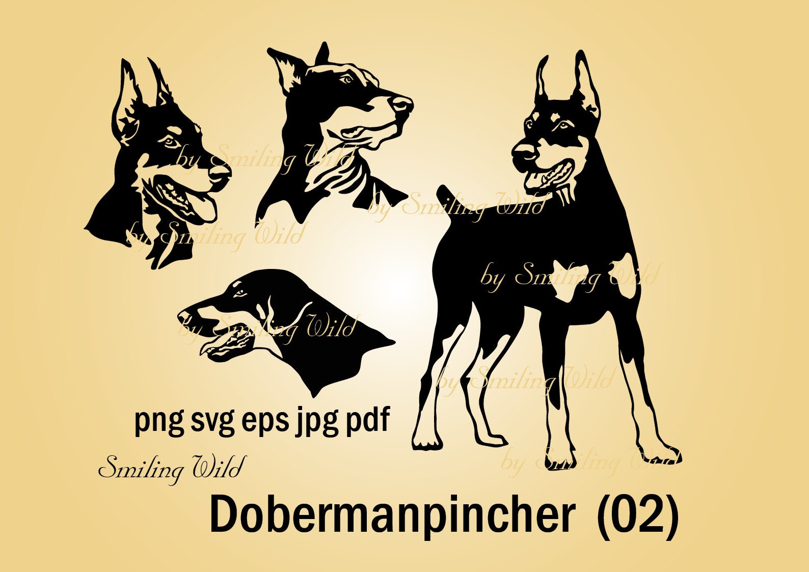 Download The Doberman svg clipart doberman pinscher dog vector ...