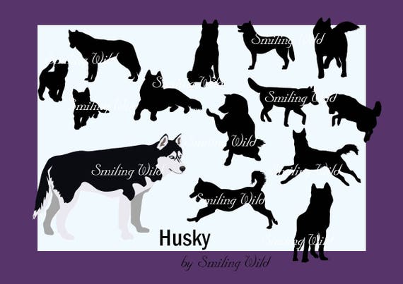 Download Husky silhouette svg clipart dog puppy cutout printable ...