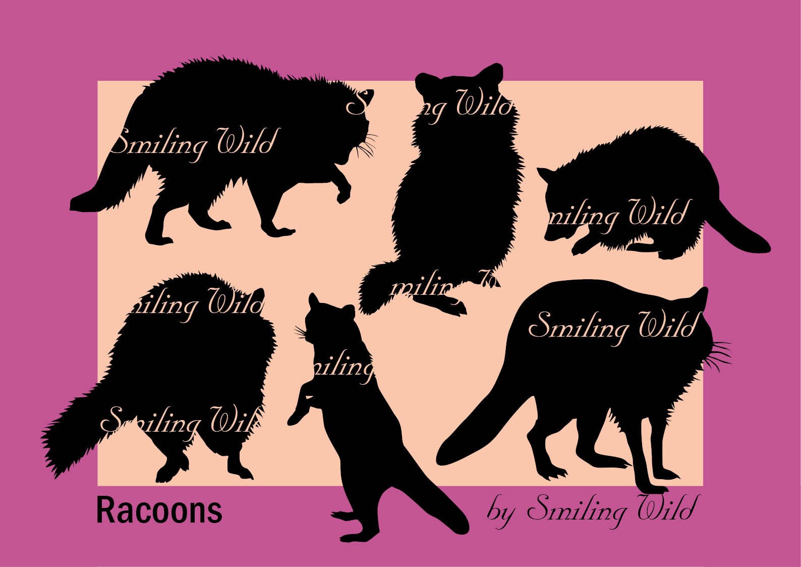 Download Raccoon silhouette svg clipart raccoon vector art graphic ...