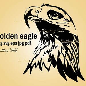 Ritratto di aquila reale in formato svg grafica vettoriale arte aquila reale faccia svg testa ritaglio png eps ritagliabile clipart stampabile ritratto di uccello