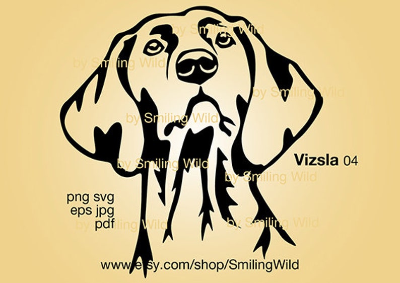 Vizsla Svg Vector Graphic Art Dog Portrait Cut File Cuttable - Etsy