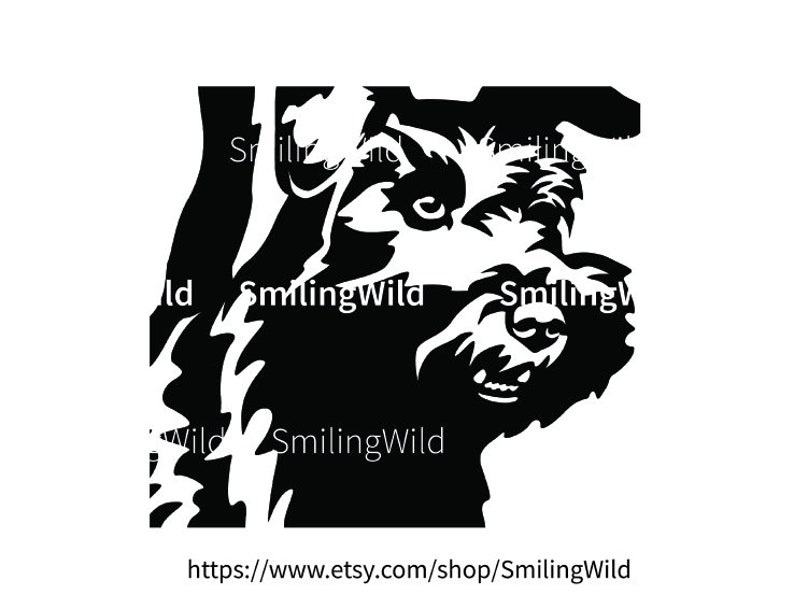 Miniature Schnauzer Dog Svg Clip Art Illustration Running - Etsy