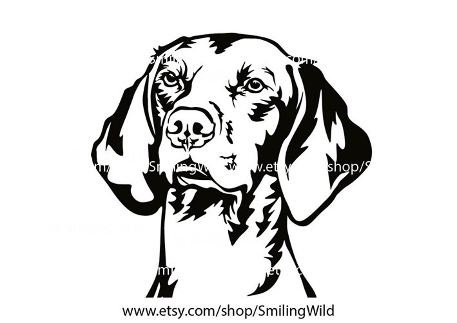 Vizsla Svg Portrait Vector Graphic Art Hunting Dog Cuttable - Etsy