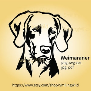 Weimaraner SVG vector grafische kunst clipart huisdier artwork hond ontwerp Weimaraner gesneden bestand Graveerbare t shirt ontwerp Graveerbare cricut