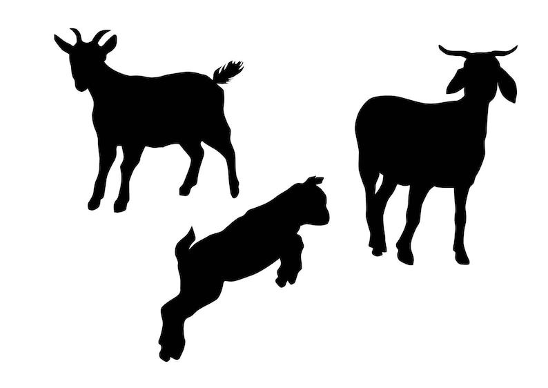 Download Donkey goat svg silhouette clipart farm animal printable ...