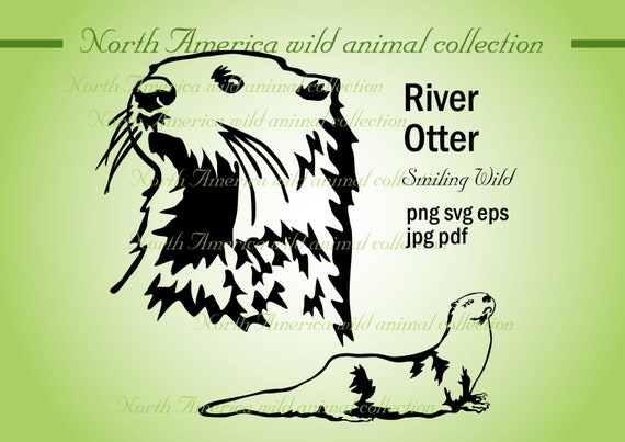 Download Wild Animal Svg North America River Otter Svg Clipart Vector Etsy