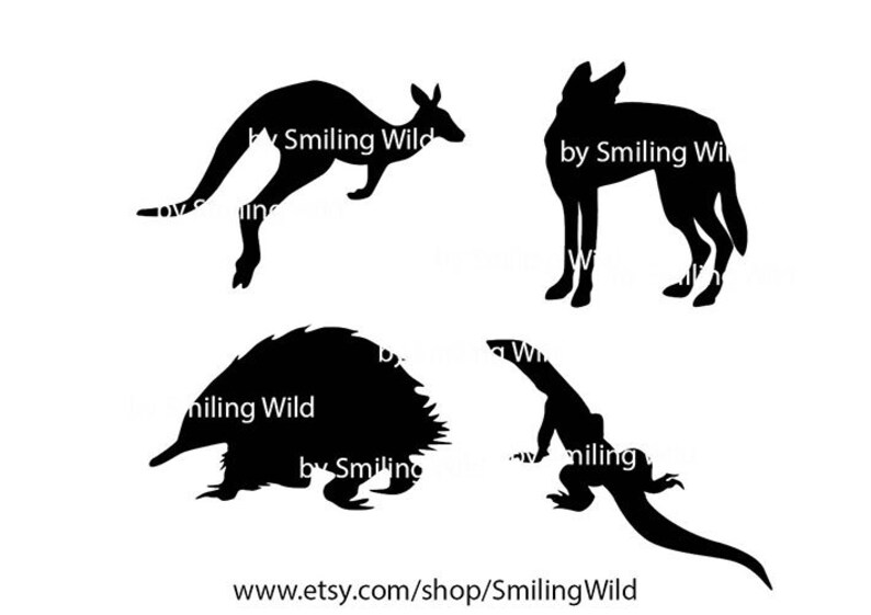 Download Australia animal svg clipart silhouette kangaroo vector | Etsy