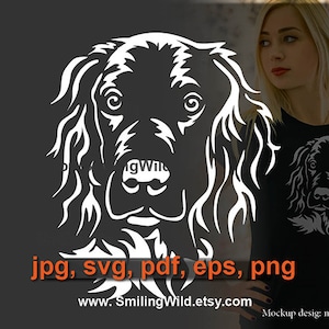 Kleiner Munsterlander SVG-Datei, Hund SVG-ClipArt-Datei, Munsterlander digitale schneidbare Grafikdesign