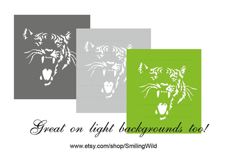 Tiger svg portrait White Print on Black roaring angry tiger in the night vector grapic art artwork digital design cut file cuttable cut file