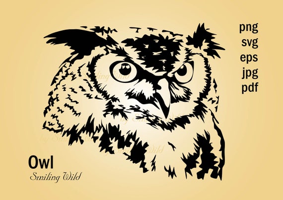 Download Owl Silhouette Svg Digital Art Design Owl Instant Download Etsy