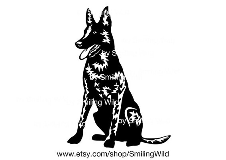Download Dutch Shepherd svg portrait head artwork digital design Dutch | Etsy