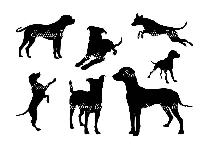 Black Mouth Cur Svg Silhouette Cut Out File Clipart Dog - Etsy