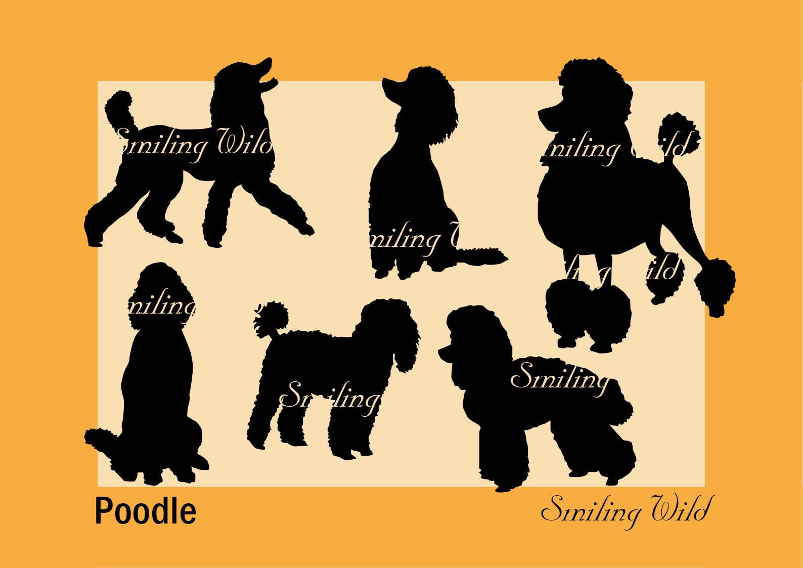 Poodle svg silhouette dog clipart cut out vector graphic art | Etsy