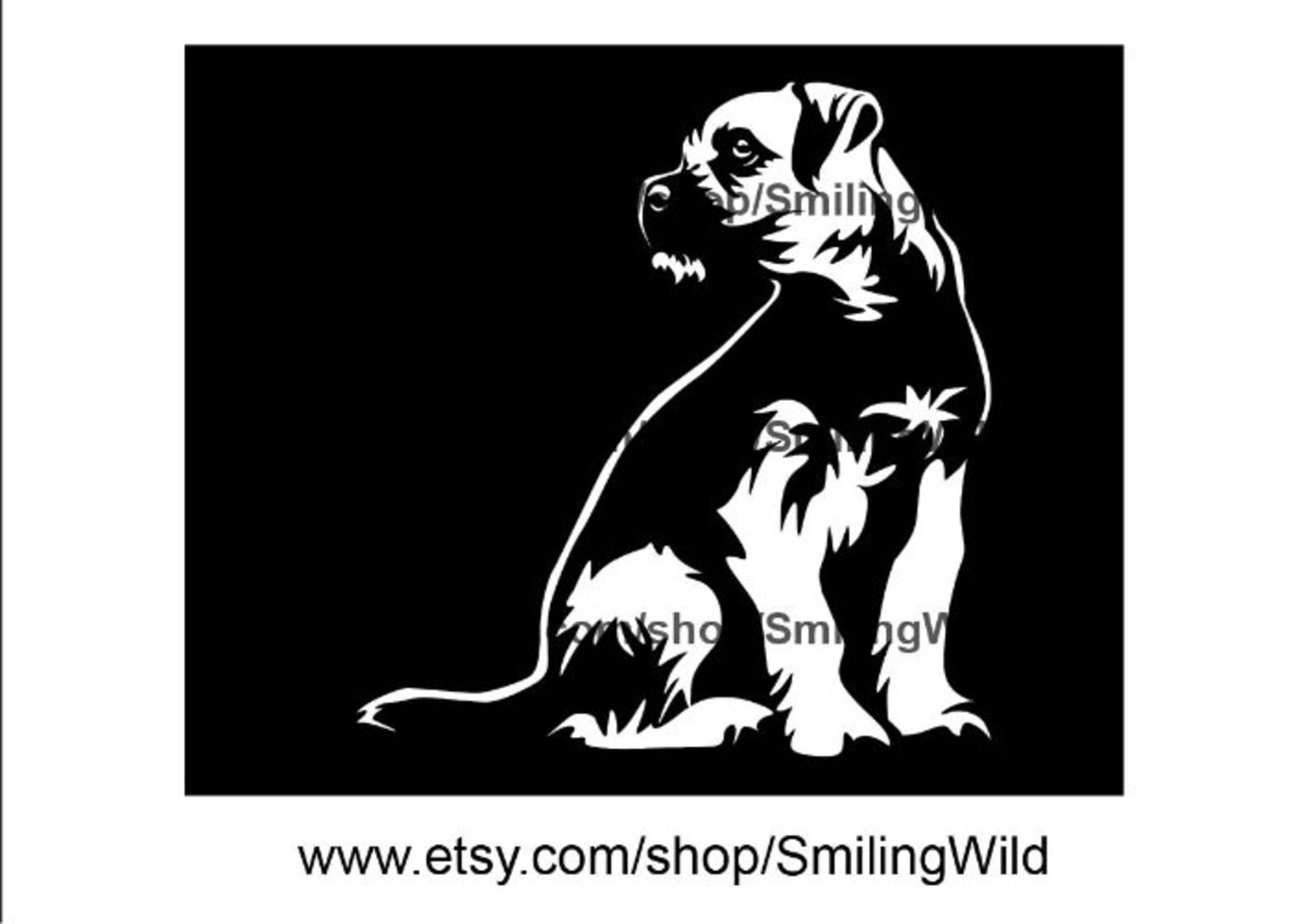 Border Terrier Svg Clip Art White Vector Graphic Border - Etsy UK