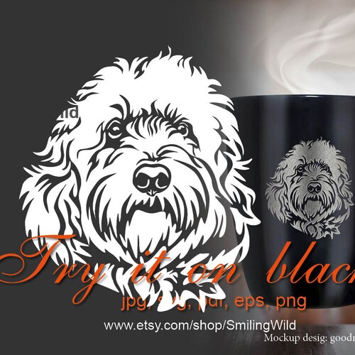 Cockapoo Svg Vector Art Portrait Cockapoodle Clipart - Etsy