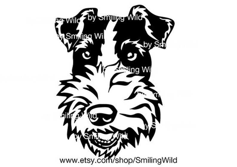 Fox terrier svg portrait clipart cut file cuttable cute dog | Etsy