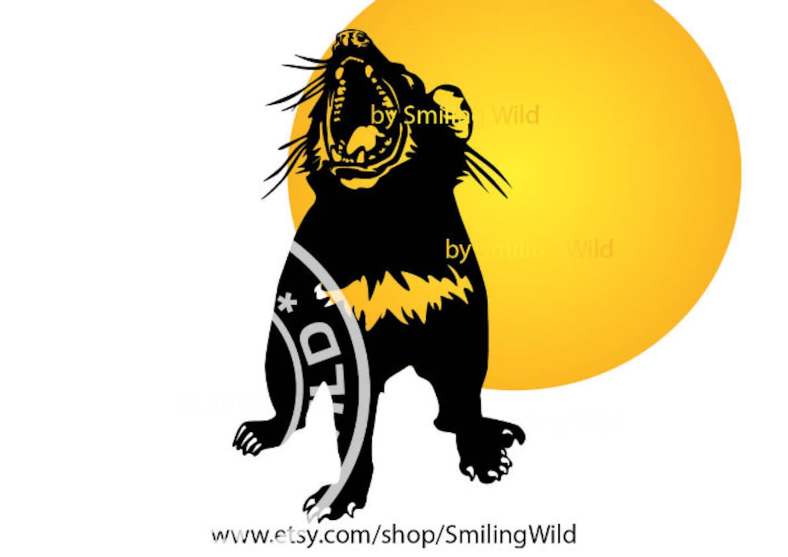 Tasmanian Devil Svg Australian Animal Clip Art Vector Graphic - Etsy
