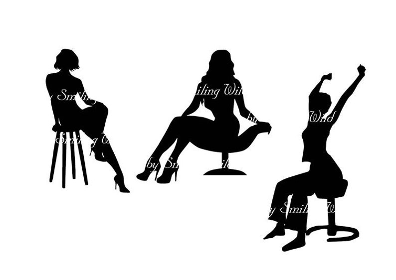 Download Sitting woman svg silhouette clipart printable woman ...