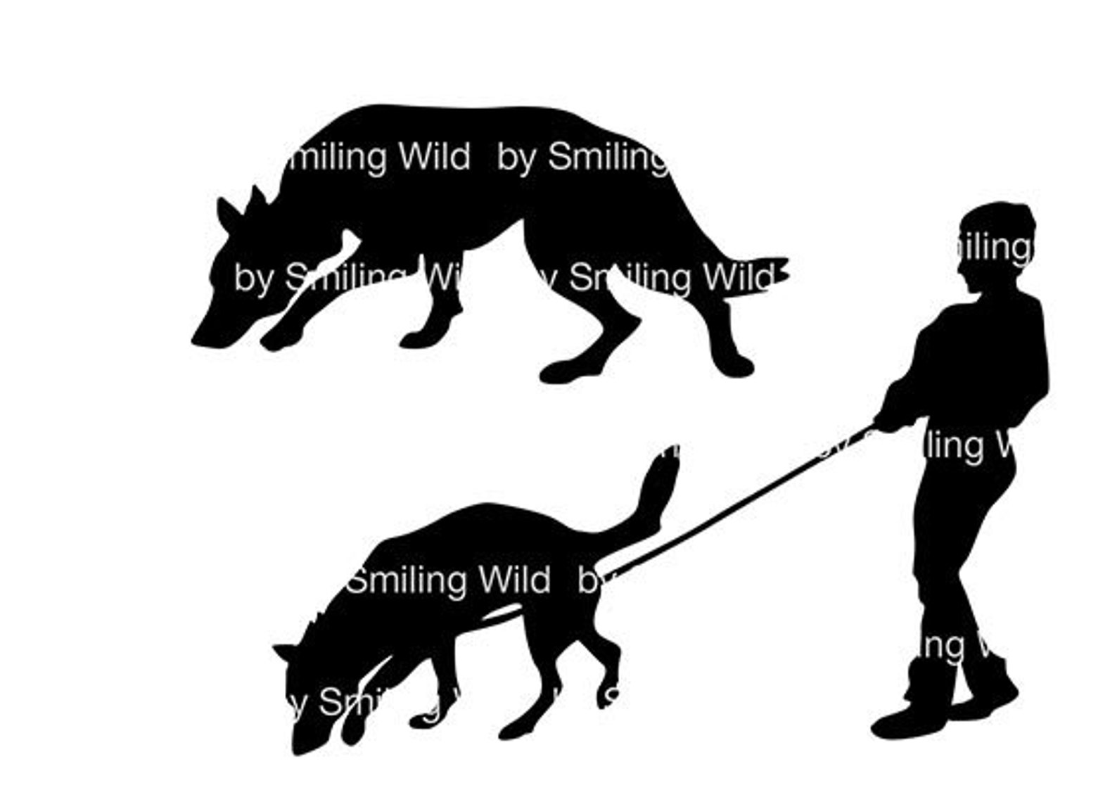 German Shepherd Svg Dog Scent Tracking Clipart Svg Vector Etsy