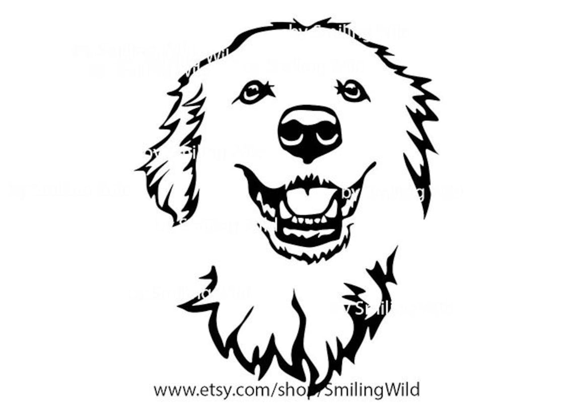 Great Pyrenees 03 svg clipart vector graphic art smiling - Etsy España