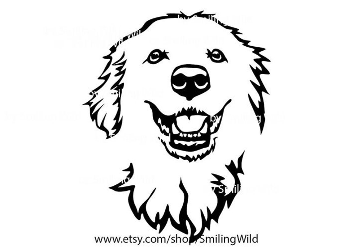 Great Pyrenees 03 svg clipart vector graphic art smiling - Etsy España