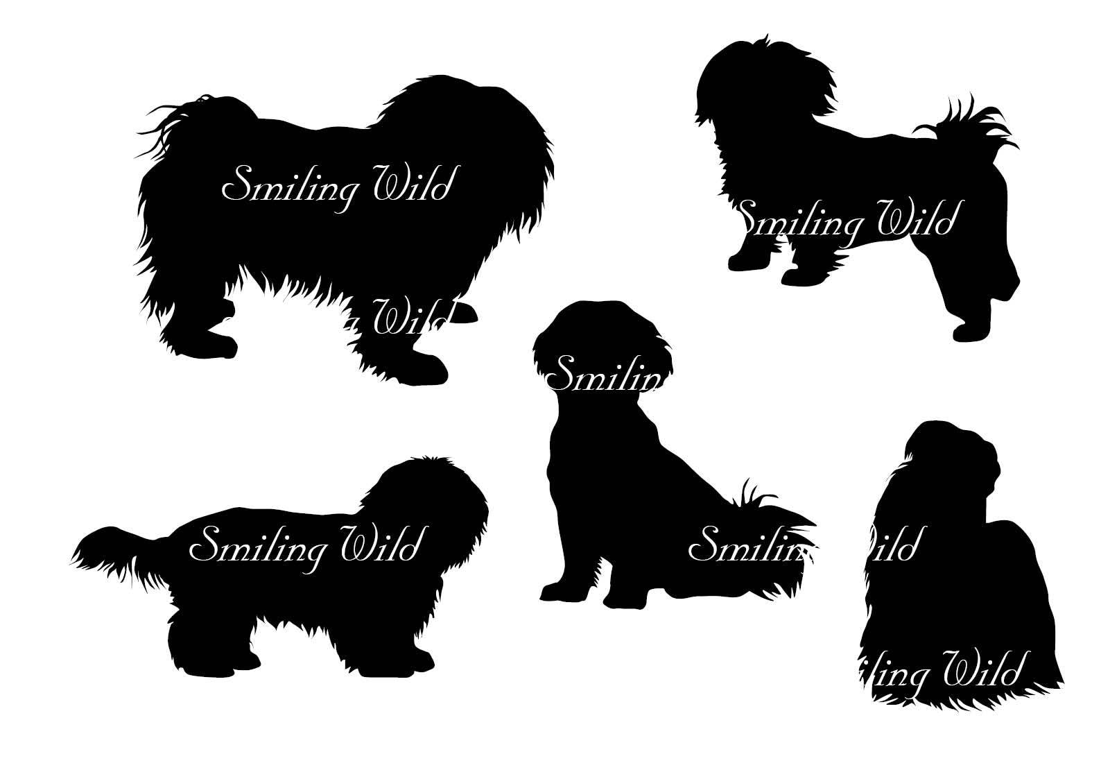 Shih Tzu silhouette svg clipart cut out dog vector graphic art | Etsy