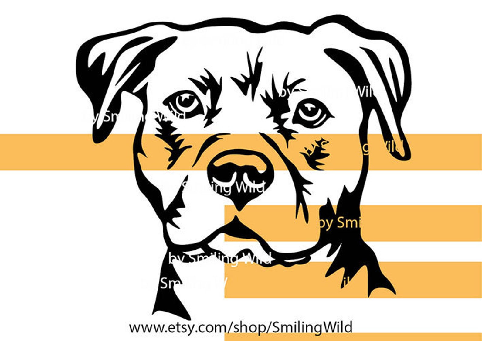 Download American Staffordshire Terrier 03 svg dog portrait clipart ...