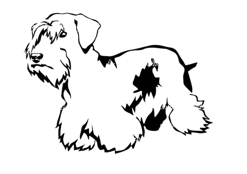 Download Cesky Terrier svg clipart printable Cesky Terrier cutout file | Etsy