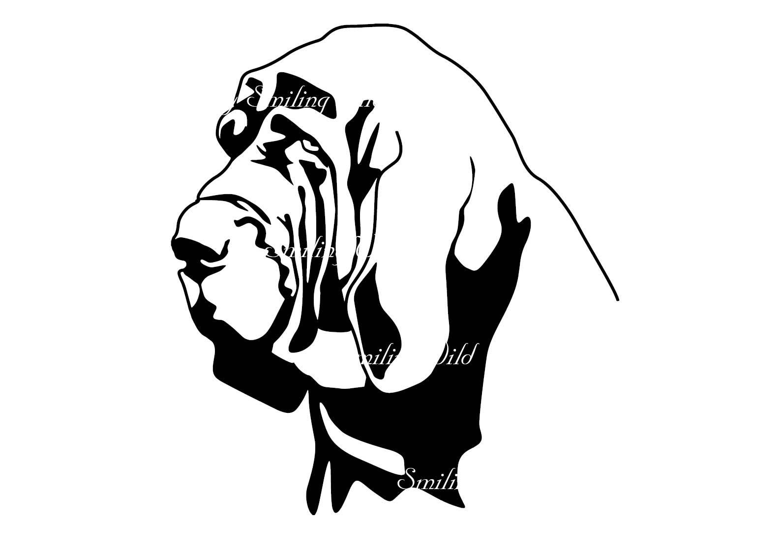 Bloodhound Clipart Svg Art Design Drawing Bloodhound Cutout - Etsy