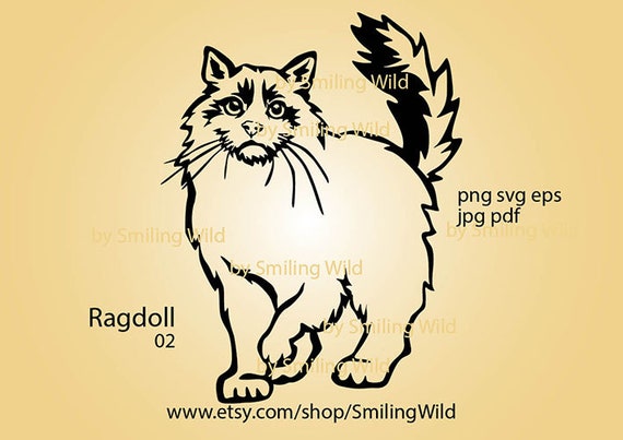 Download Ragdoll Cat Svg Clipart Pet Vector Graphic Art Cute Ragdoll Etsy Yellowimages Mockups