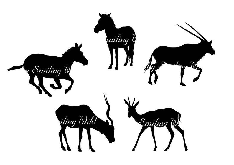 Download Savannah animal svg silhouette cheetah clipart ostrich ...