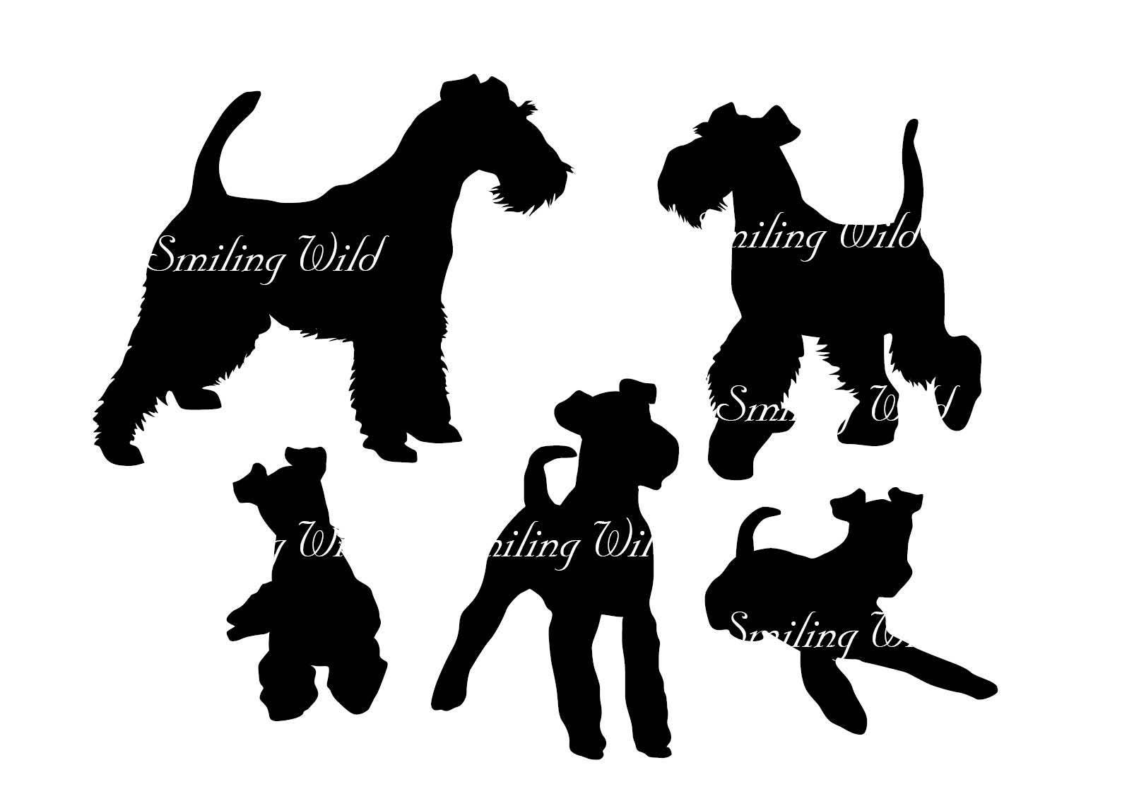 Fox Terrier Svg Silhouette Png Clipart Cutout File Vector | Etsy