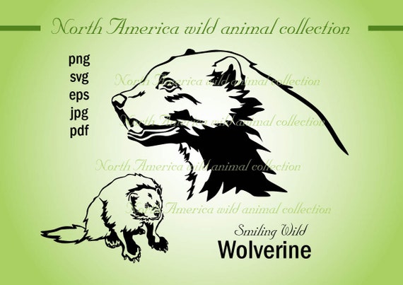 Download Wild Animal Svg Wolverine Clipart Vector Graphic Art Png Eps Etsy