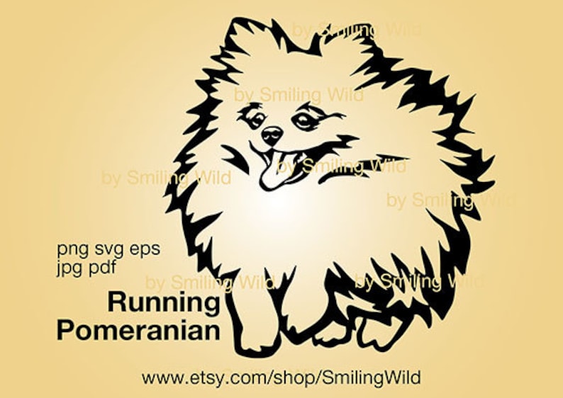 Download Running Dog Svg Pomeranian Spitz Svg Clipart Cut File Vector Graphic Art Cuttable Printable Artwork Digital PSD Mockup Templates