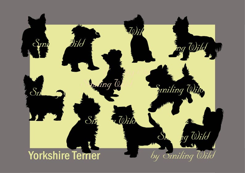Download Clip Art Yorkshire Terrier Svg Yorkie Silhouette Cut File Yorkshire Terrier Clip Art Commercial Instant Download Vector Graphic Art Dog Printable Art Collectibles
