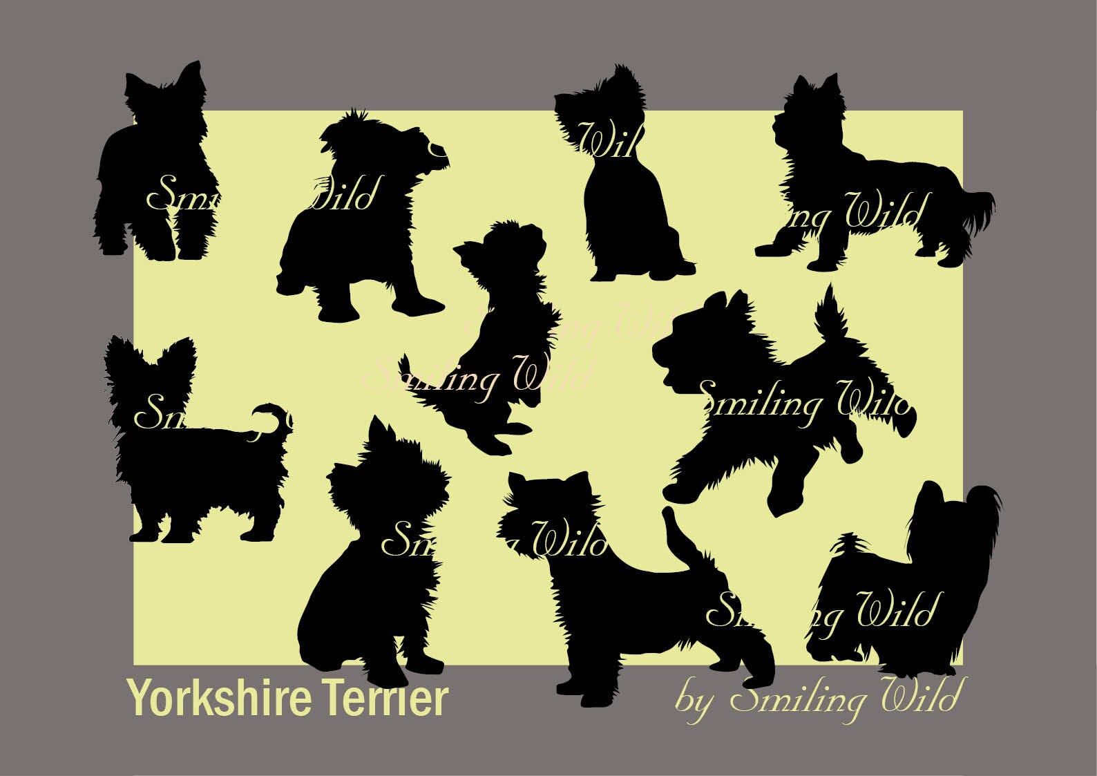 Download Yorkshire terrier svg yorkie silhouette cut file yorkshire | Etsy
