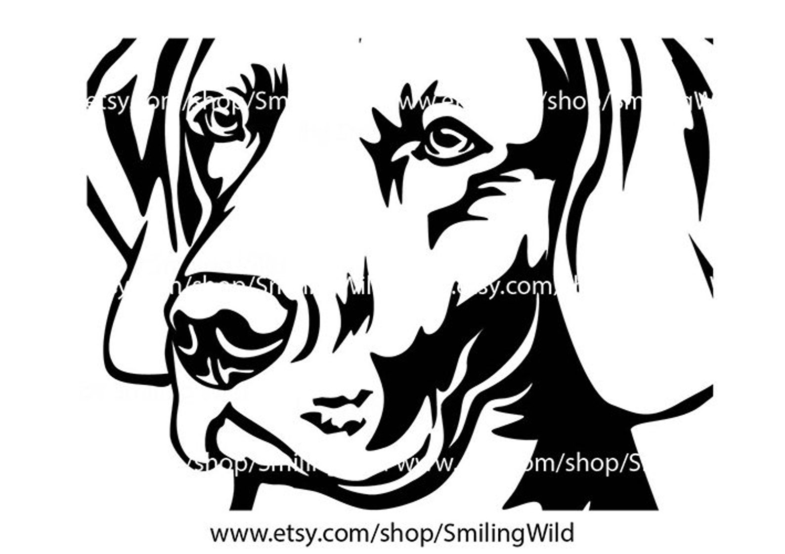 Weimaraner Svg Face Portrait Dog Head Clipart Digital Vector - Etsy