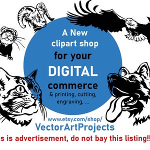 Clipart-Shop für digitalen Handel - svg Vektor-Grafik-Dateien für Clipart, Logo-Collagen und andere digitale kommerzielle Projekte