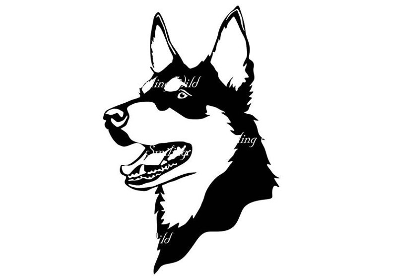 Australian Kelpie Svg Vector Graphic Art Black Dog Vector Etsy