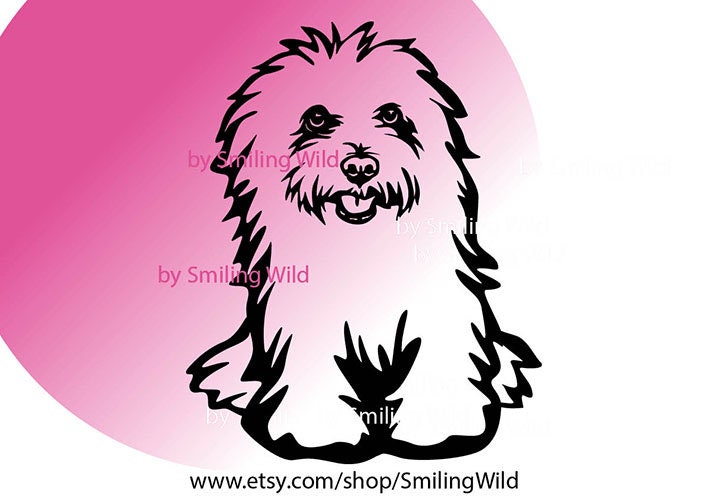 Bolognese Dog Svg Clipart Vector Graphic Art Bolognese Etsy
