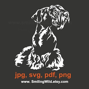 Cesky Terrier svg BIANCO file vettoriale tagliabile