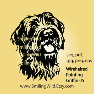 Wirehaired Pointing Griffon svg vector graphic cuttable clip art