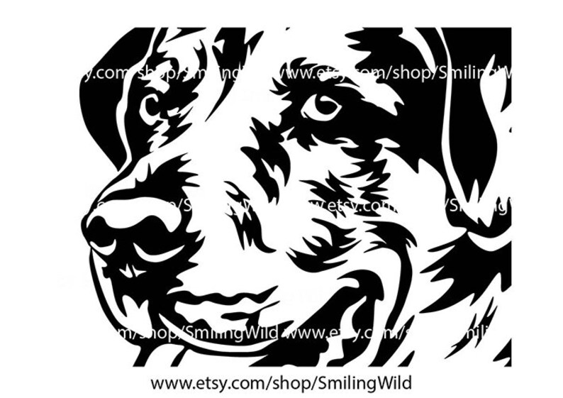 Catahoula Svg Leopard Dog Vector Head Portrait Graphic Art - Etsy